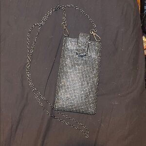 Olivia Miller Black and Silver Rhinestone Bag
